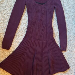 MODA international Burgundy Knit Dress